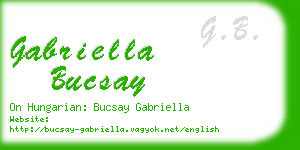 gabriella bucsay business card